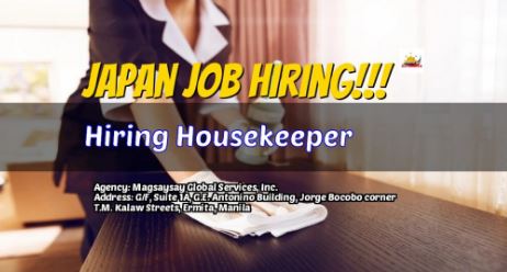 Housekeeper Required For Pasona In Japan
