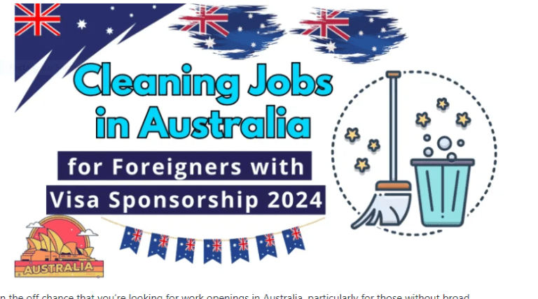 Cleaning Jobs in Australia For Foreigners With Visa Sponsorship